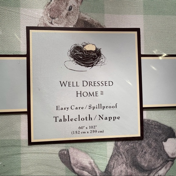 Easter 🐰 Bunny Rabbit Nappe Tablecloth - Picture 2 of 3